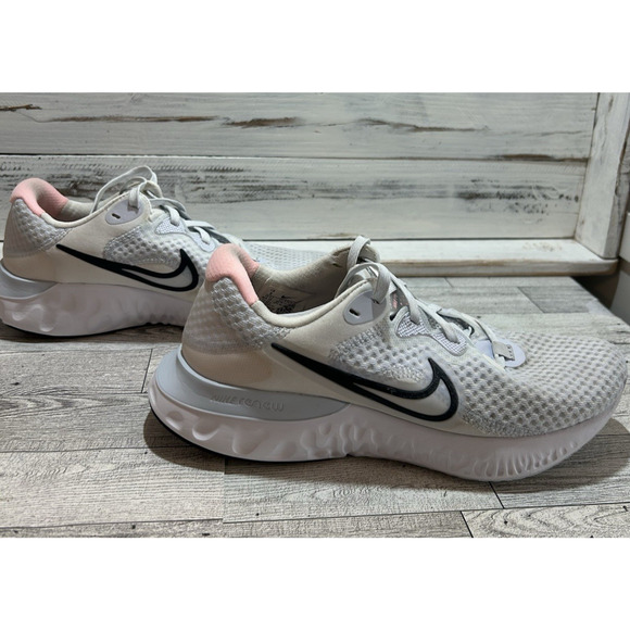 NIKE women's Renew Run 2 size 8 white and pink running shoe - Picture 2 of 8